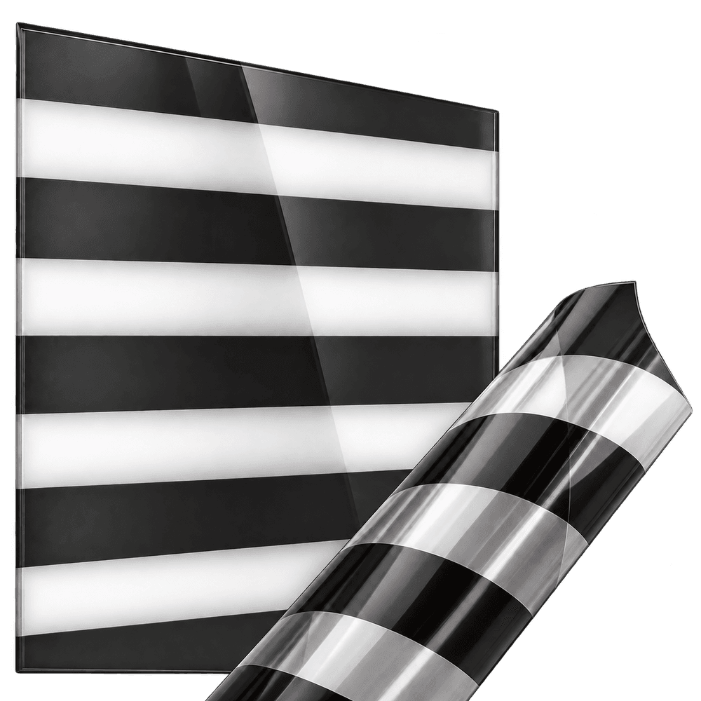 декоративная плёнка чёрный глянцевый BIG BLINDS BLACK — тонировка окон квартир, домов и зданий в Ростове-на-Дону — главное фото