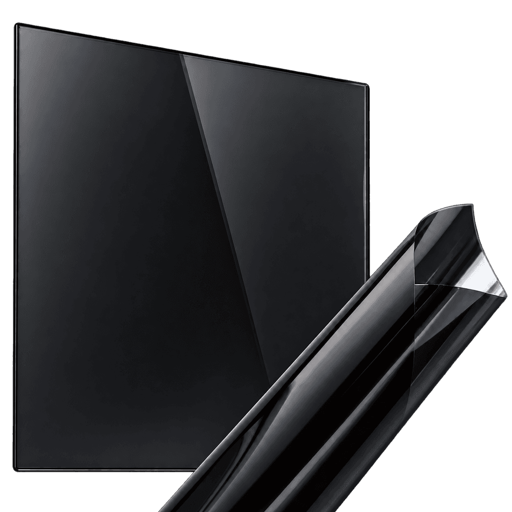 декоративная плёнка чёрный глянцевый CRYSTAL BLACK — тонировка окон квартир, домов и зданий в Ростове-на-Дону — главное фото