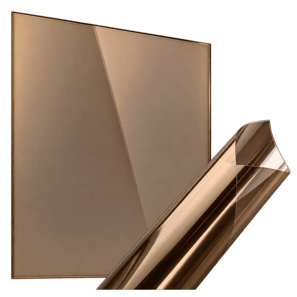 декоративная плёнка бронзовый глянцевый CRYSTAL BRONZE — тонировка окон квартир, домов и зданий в Ростове-на-Дону — главное фото
