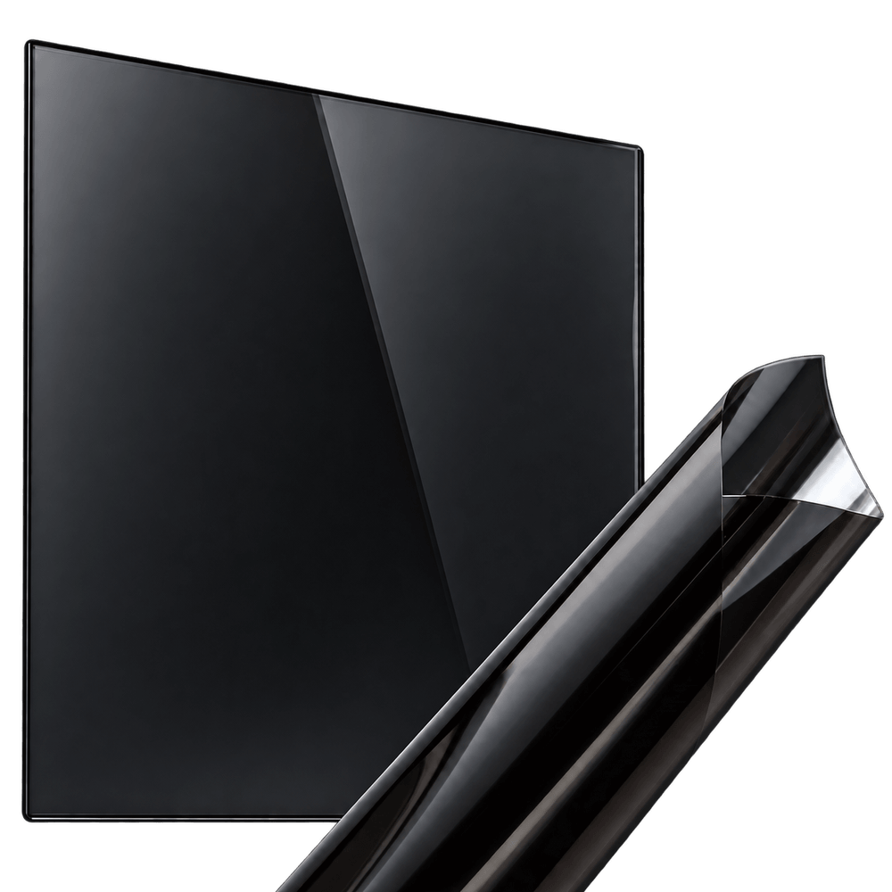 декоративная плёнка чёрный глянцевый CRYSTAL BLACK — тонировка окон квартир, домов и зданий в Ростове-на-Дону